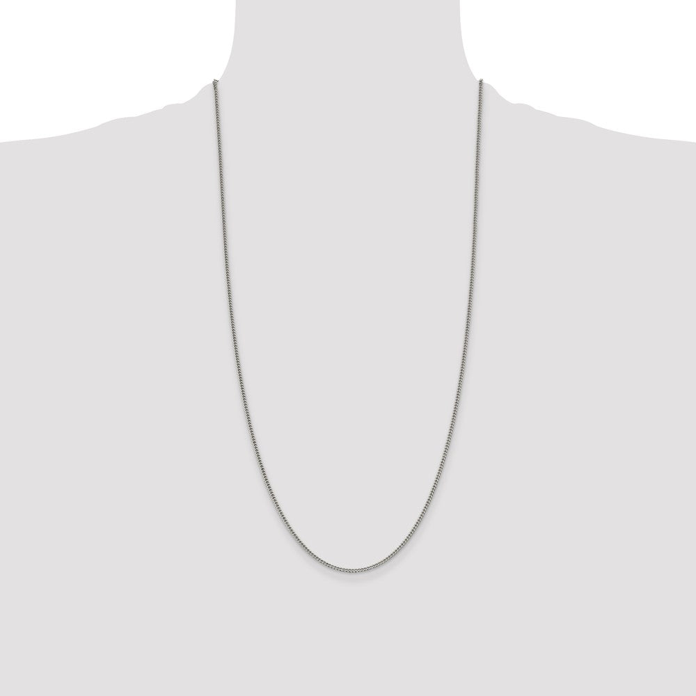 Sterling Silver 1.75mm Curb Chain 28 Inches