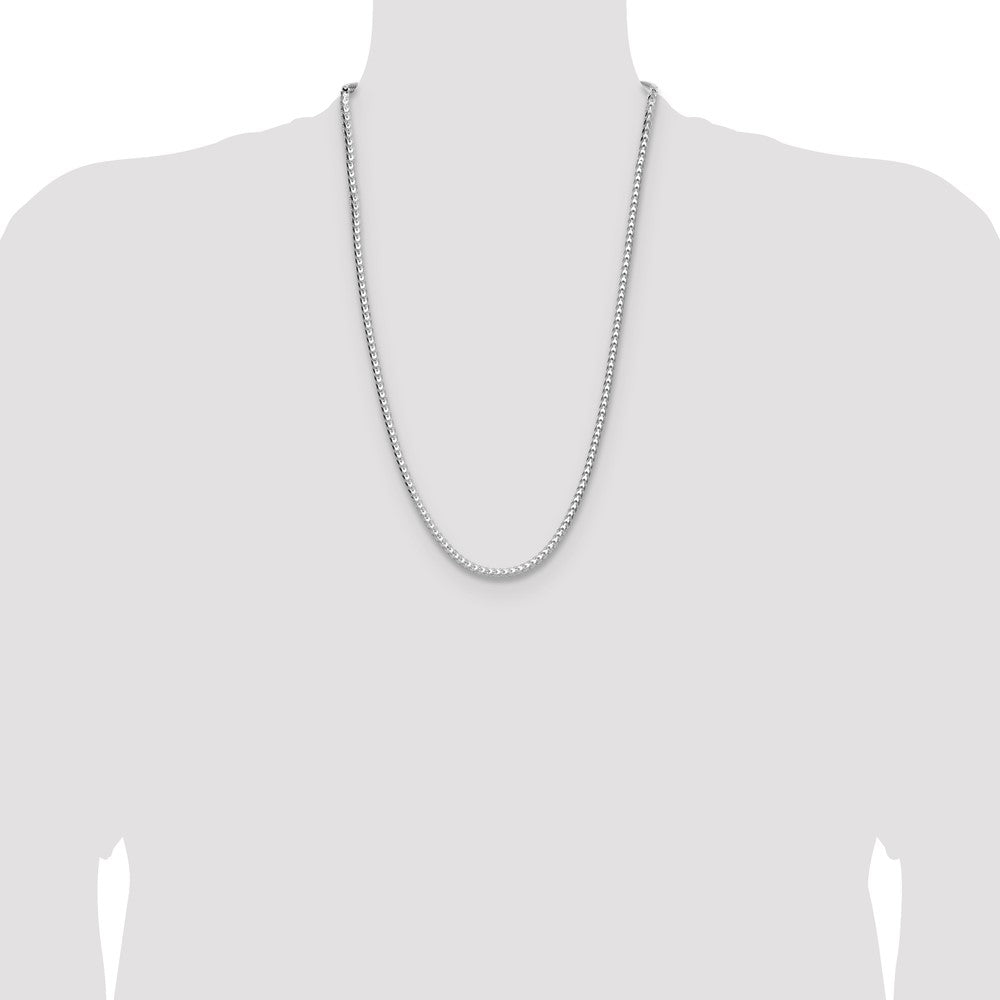 Sterling Silver 4.0mm D/C Square Franco Chain