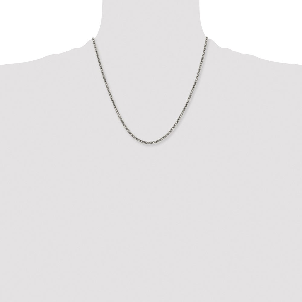 Titanium Polished 3.5mm 20in Cable Chain