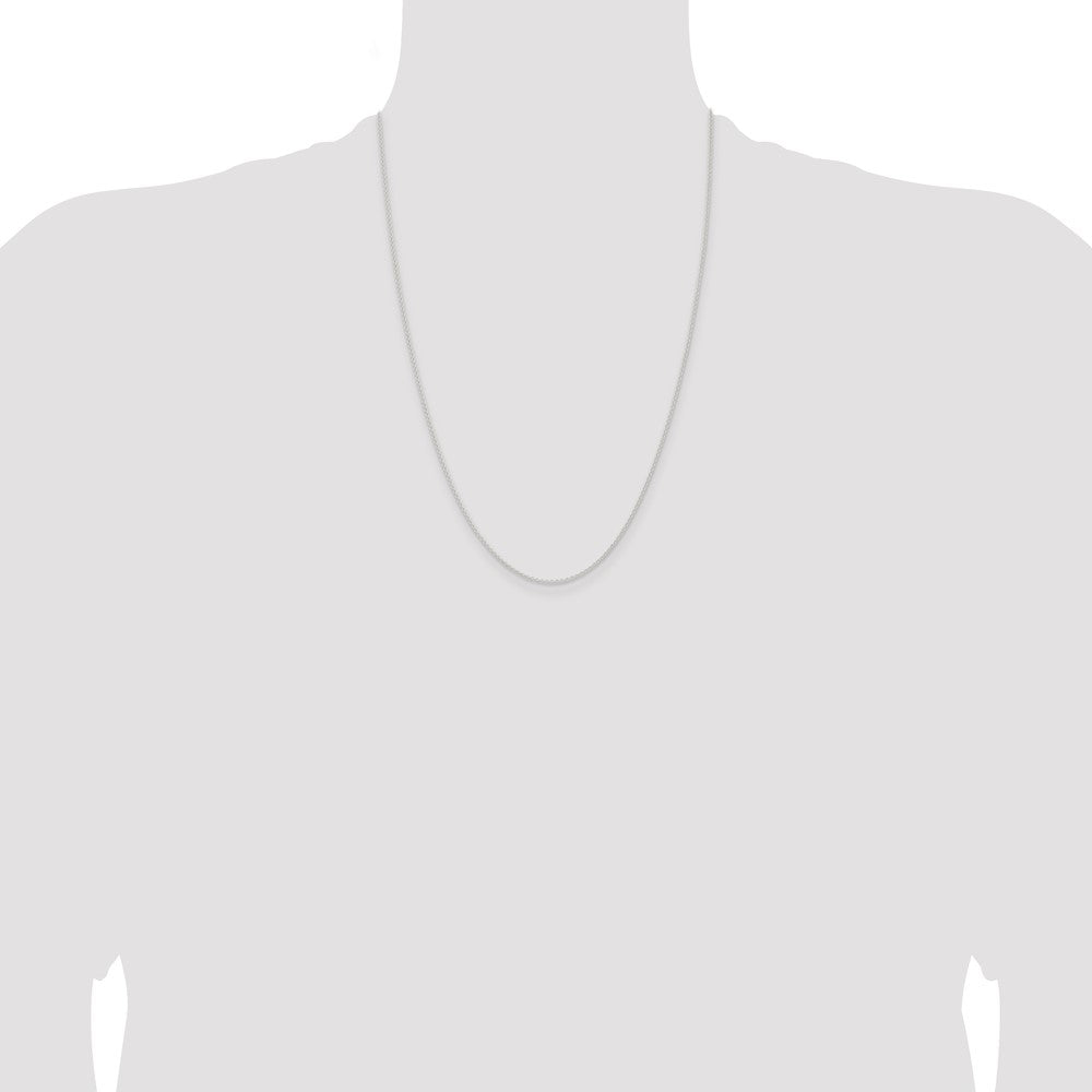 Sterling Silver 1.6mm Forzantina Cable Chain 24 Inches
