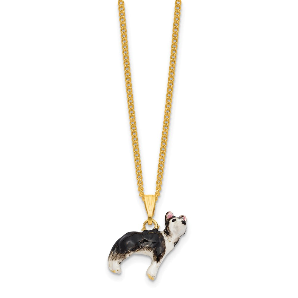 Luxury Giftware by Jere Bejeweled RANGER Rough Collie Dog Trinket Box with Matching 18 inch Necklace