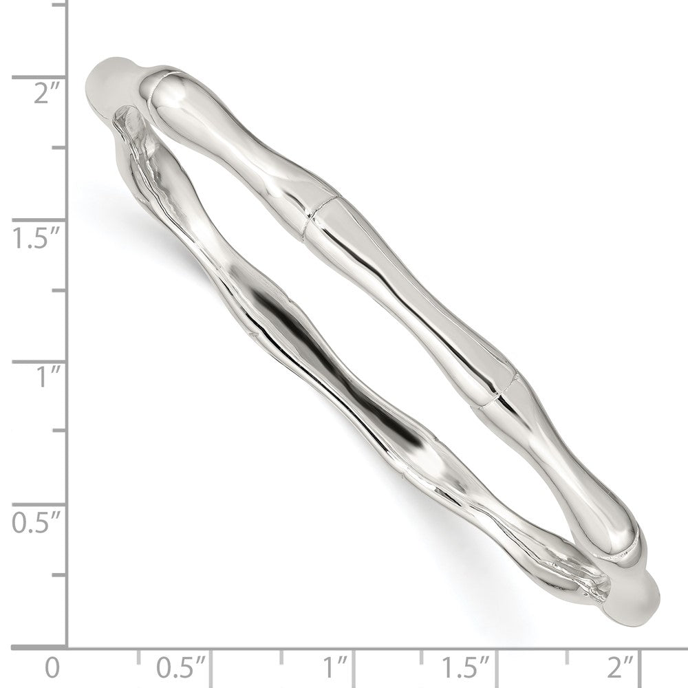 Sterling Silver Polished Slip-on Bangle 7.75 inches