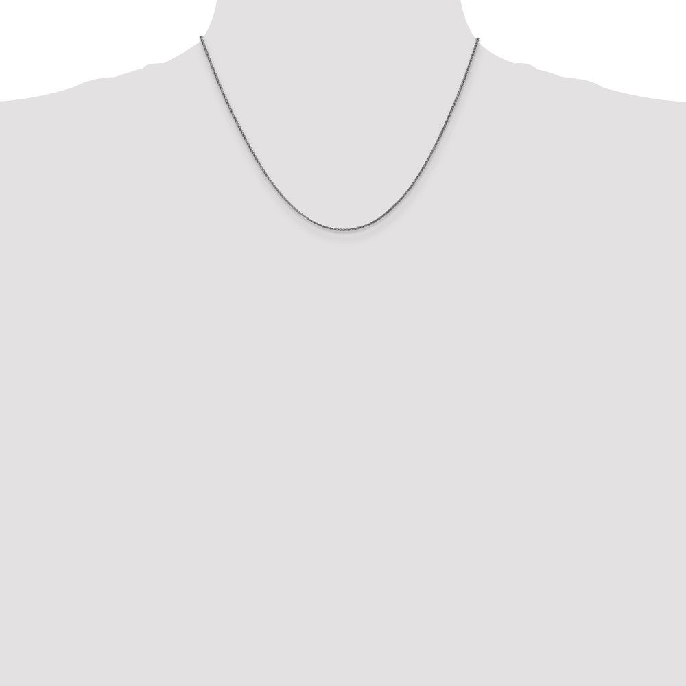 10k White Gold 1.25mm D/C Spiga Chain