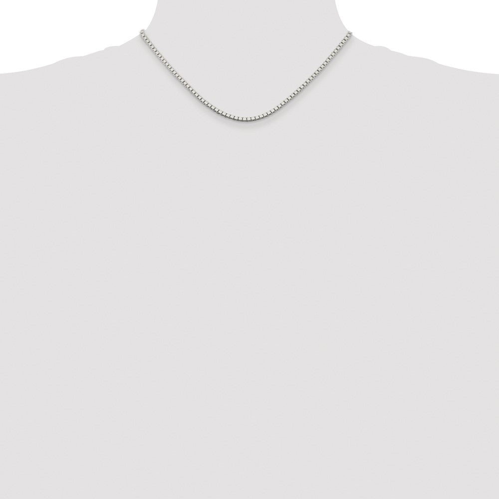 Sterling Silver Rhodium-plated 2.5mm Box Chain