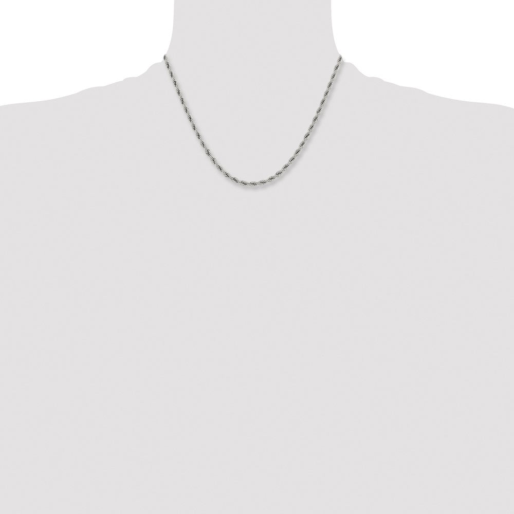 Stainless Steel Polished 4mm 18 inch Rope Chain