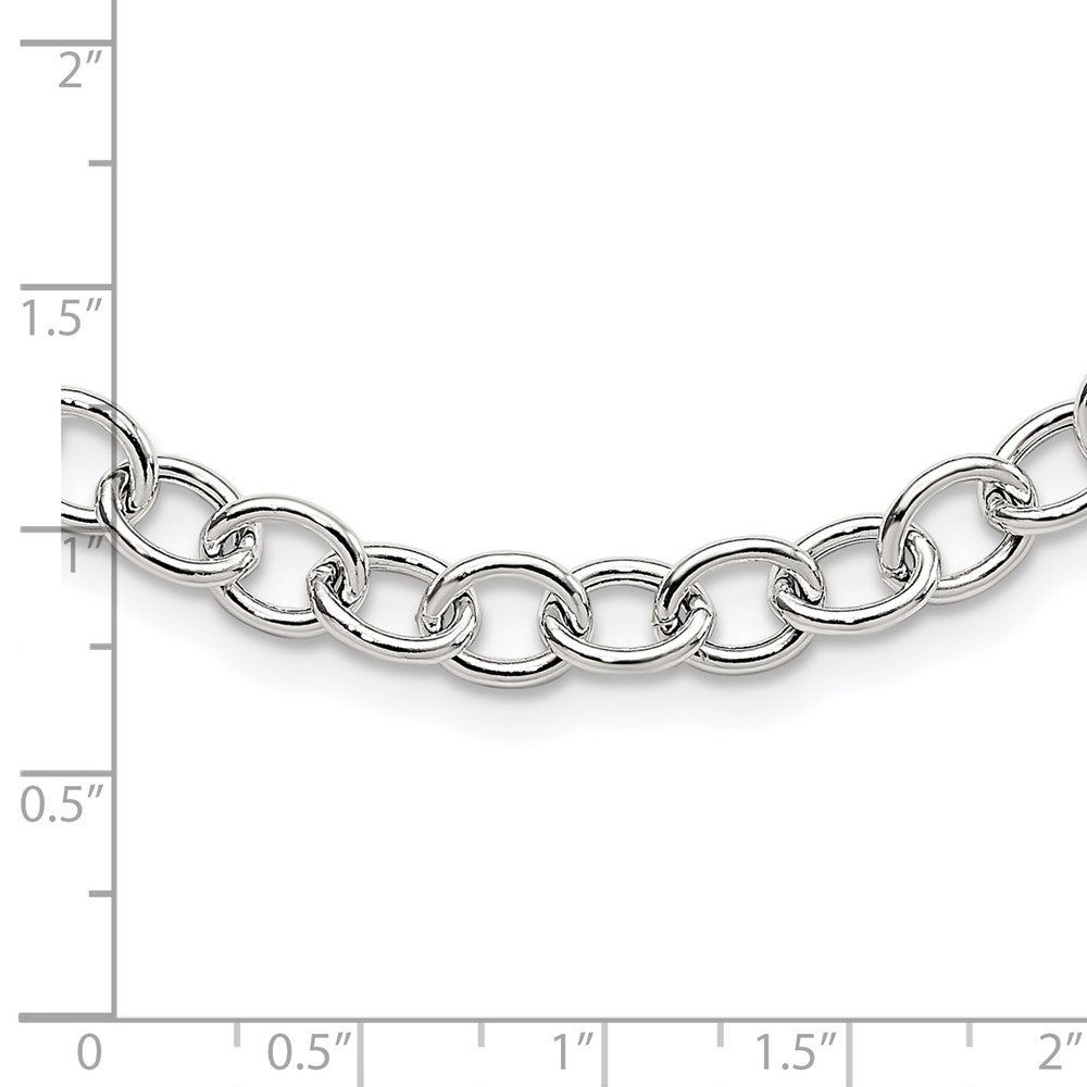 Sterling Silver Cable 6.75mm Necklace 18 Inches