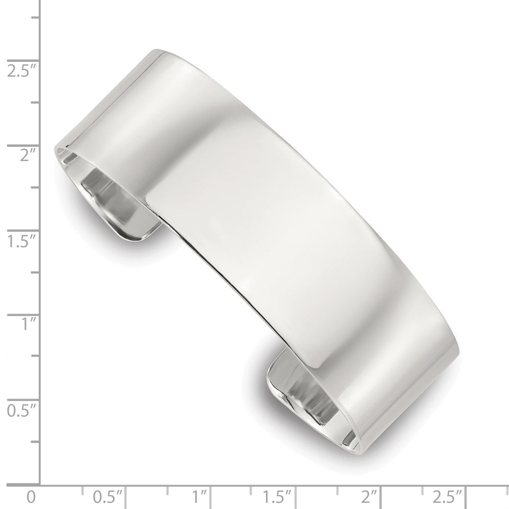 Sterling Silver Polished 20mm Flat Cuff Bangle