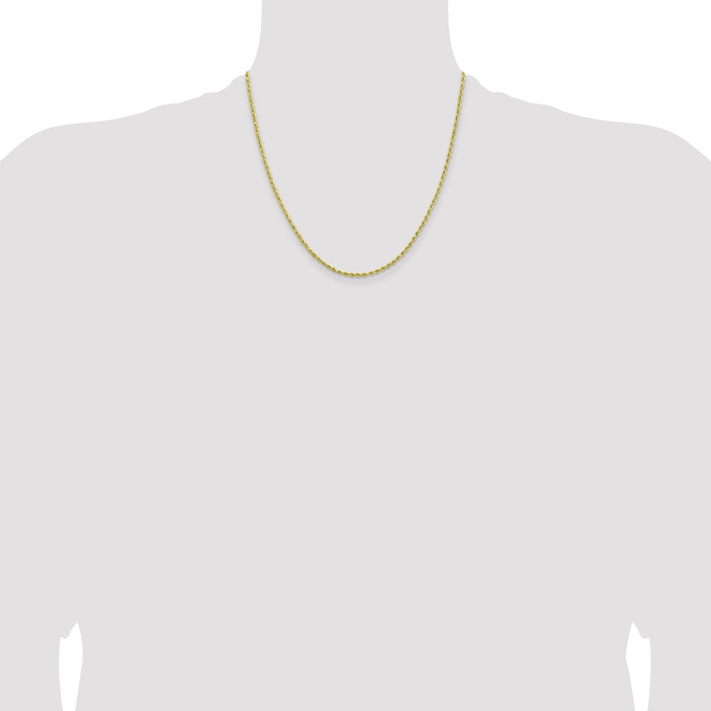 10k 2mm Lightweight D/C Rope with Lobster Clasp Chain