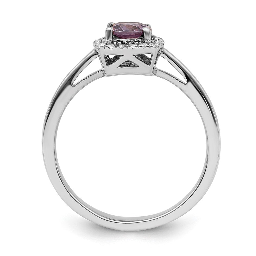 SS ANT Amethyst and Diamond Ring