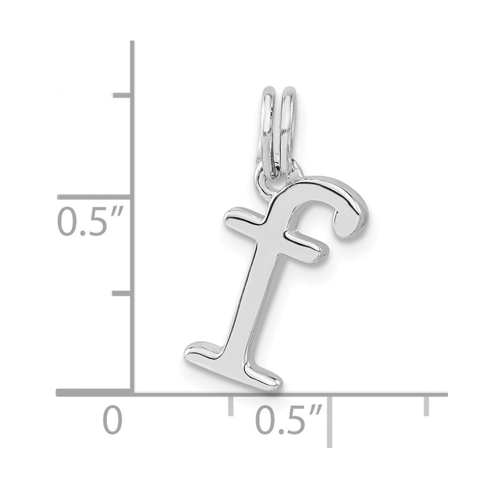 Sterling Silver Polished F Charm