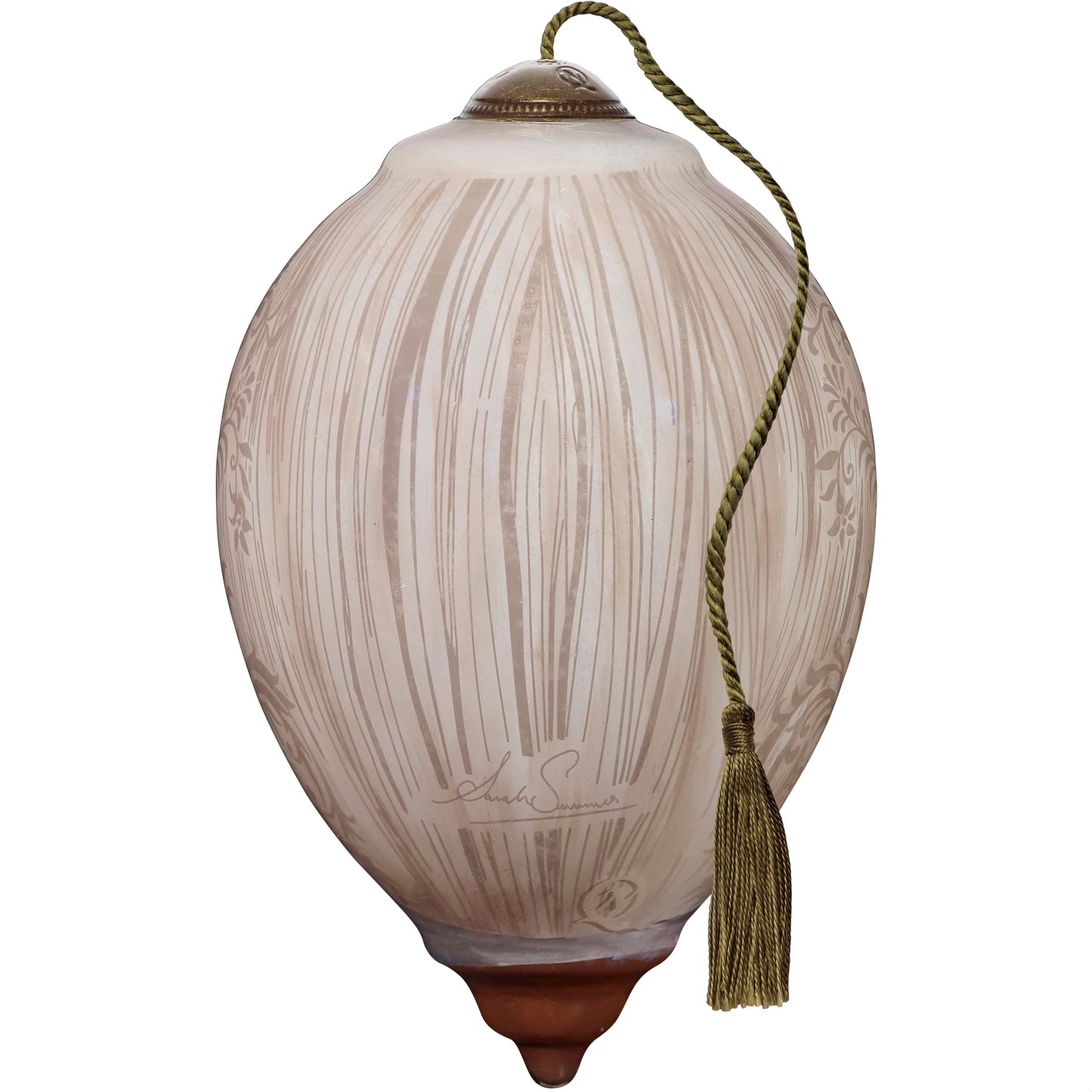 Ne'Qwa Ornament, Nativity-Let Every Heart Prepare Him Room, Hand Painted Blown Glass Ornament (7241113)