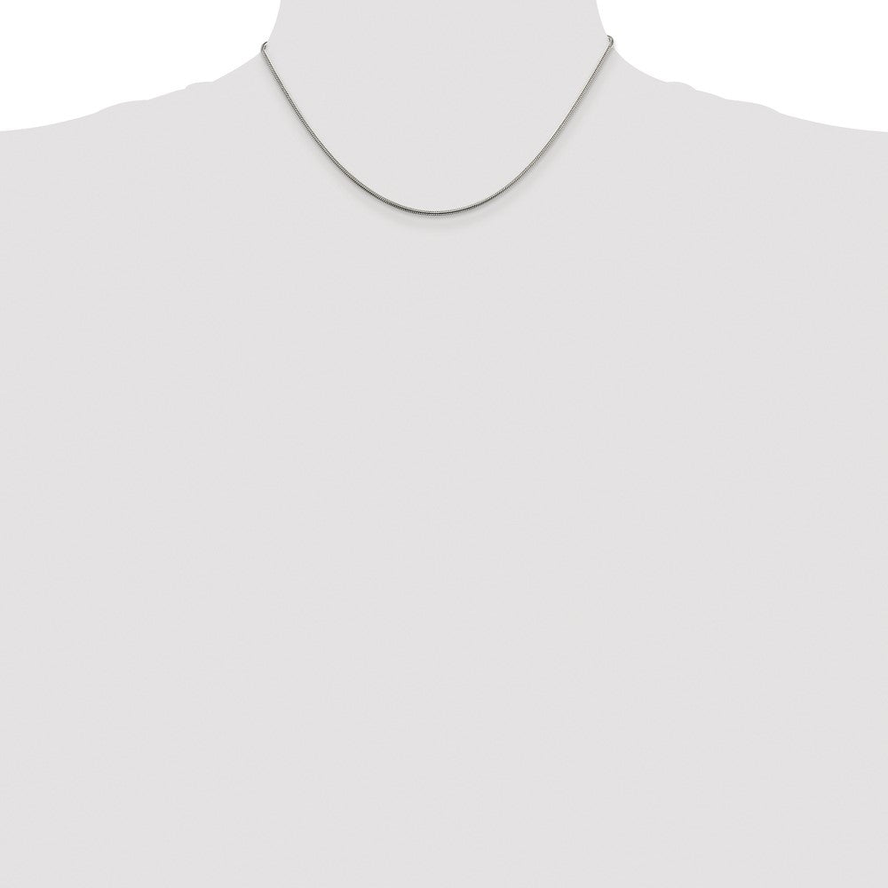Sterling Silver Rhodium-plated 1.5mm Snake Chain