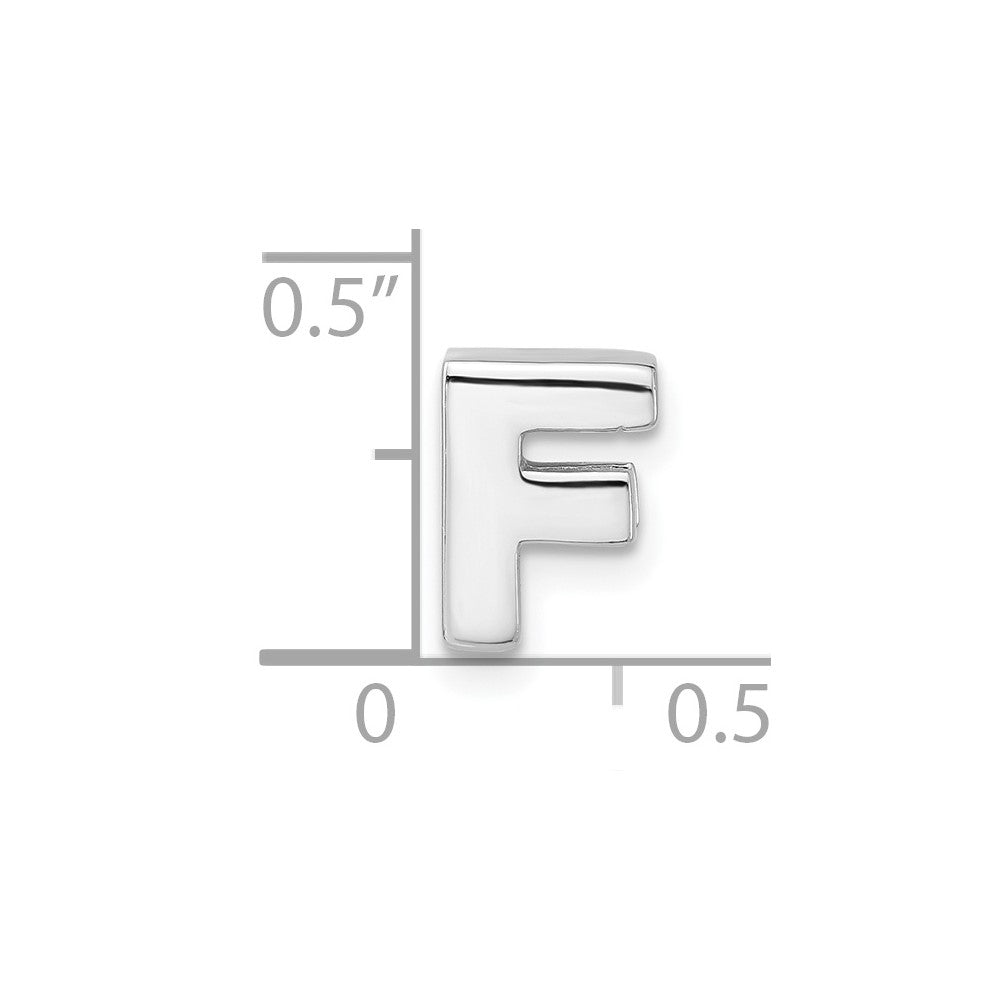 Sterling Silver Polished F Initial Slide