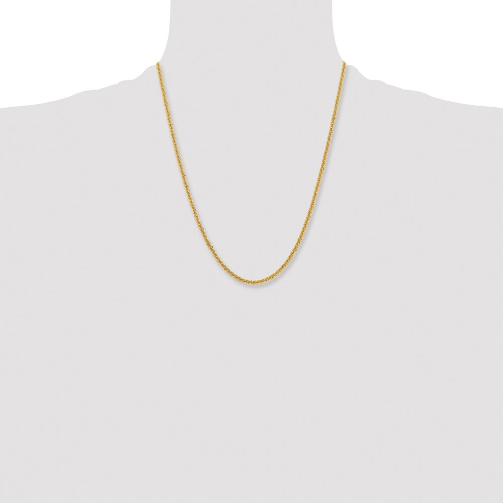 Stainless Steel Polished Yellow IP-plated 3mm Cyclone 22in Chain