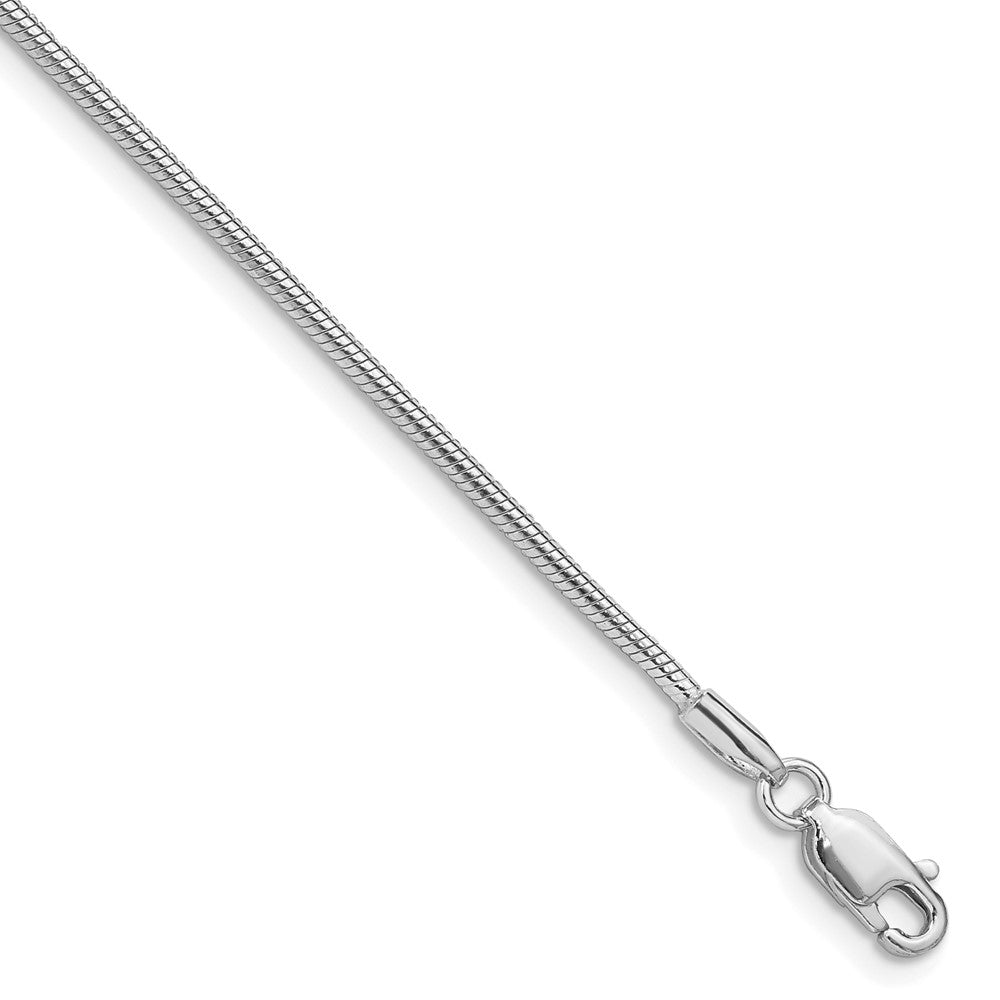 Sterling Silver Rhodium-plated 1.5mm Snake Chain