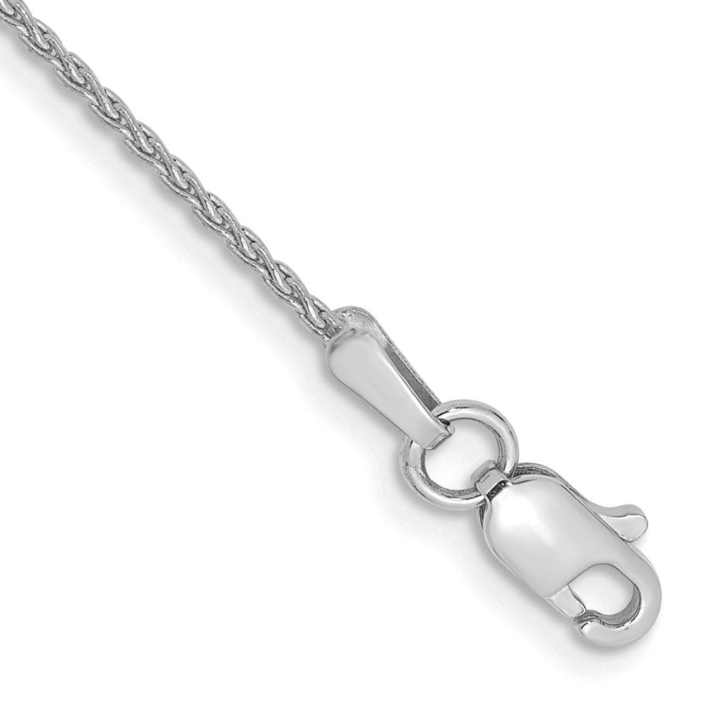 14K White Gold 7 inch 1.2mm Parisian Wheat with Lobster Clasp Bracelet 7 inches
