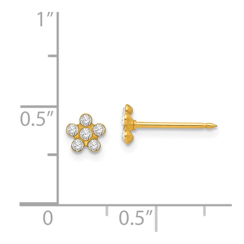 Inverness 14k April Crystal Birthstone Flower Earrings