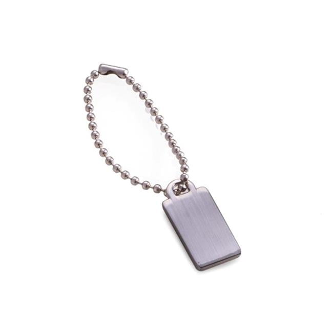 Bey-Berk International K105SS Satin Silver Plated Engraving ID Tag, Gold