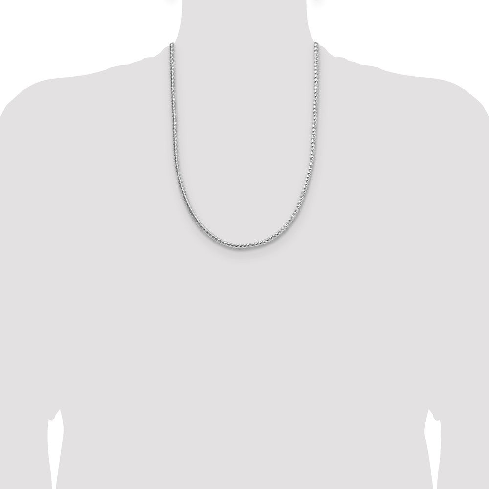 Sterling Silver 3.8mm Diamond-cut Round Franco Chain