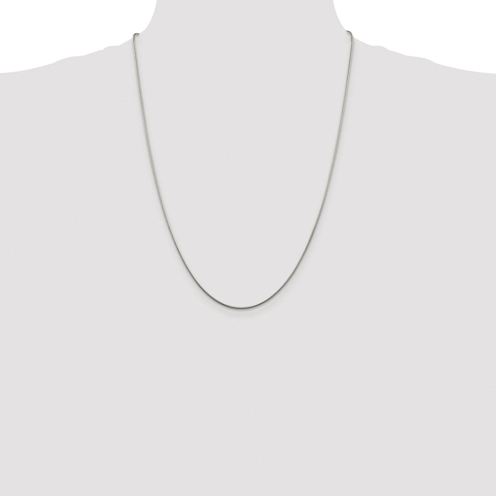 Sterling Silver Rhodium-plated 1.25mm Snake Chain