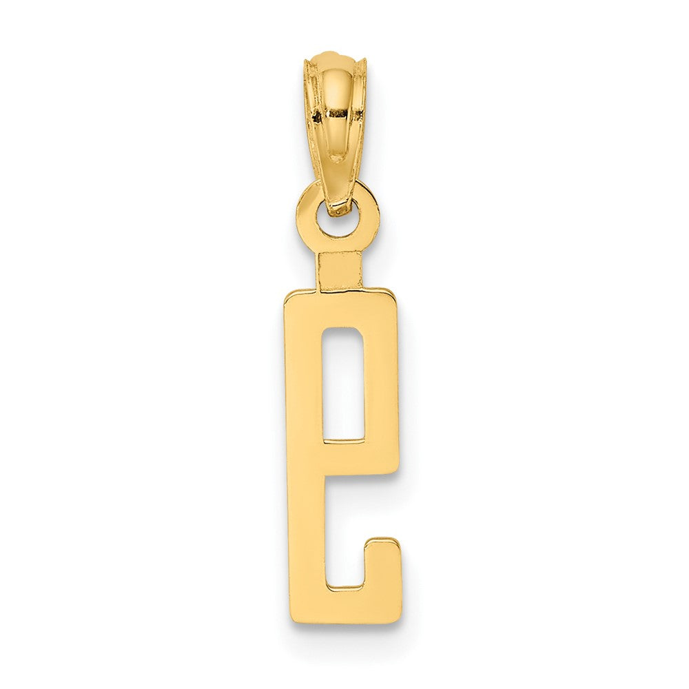 10K Number 9 Block Charm