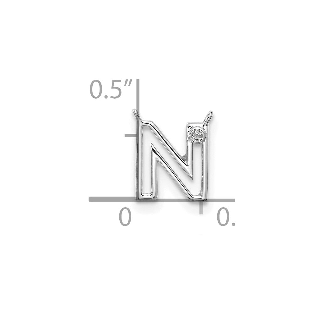 Stella & Dot 10kw Diamond Initial N Charm Element