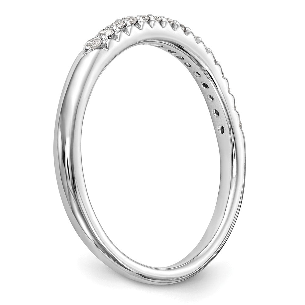 10K White Gold 1/6 carat Diamond Complete Wedding Band