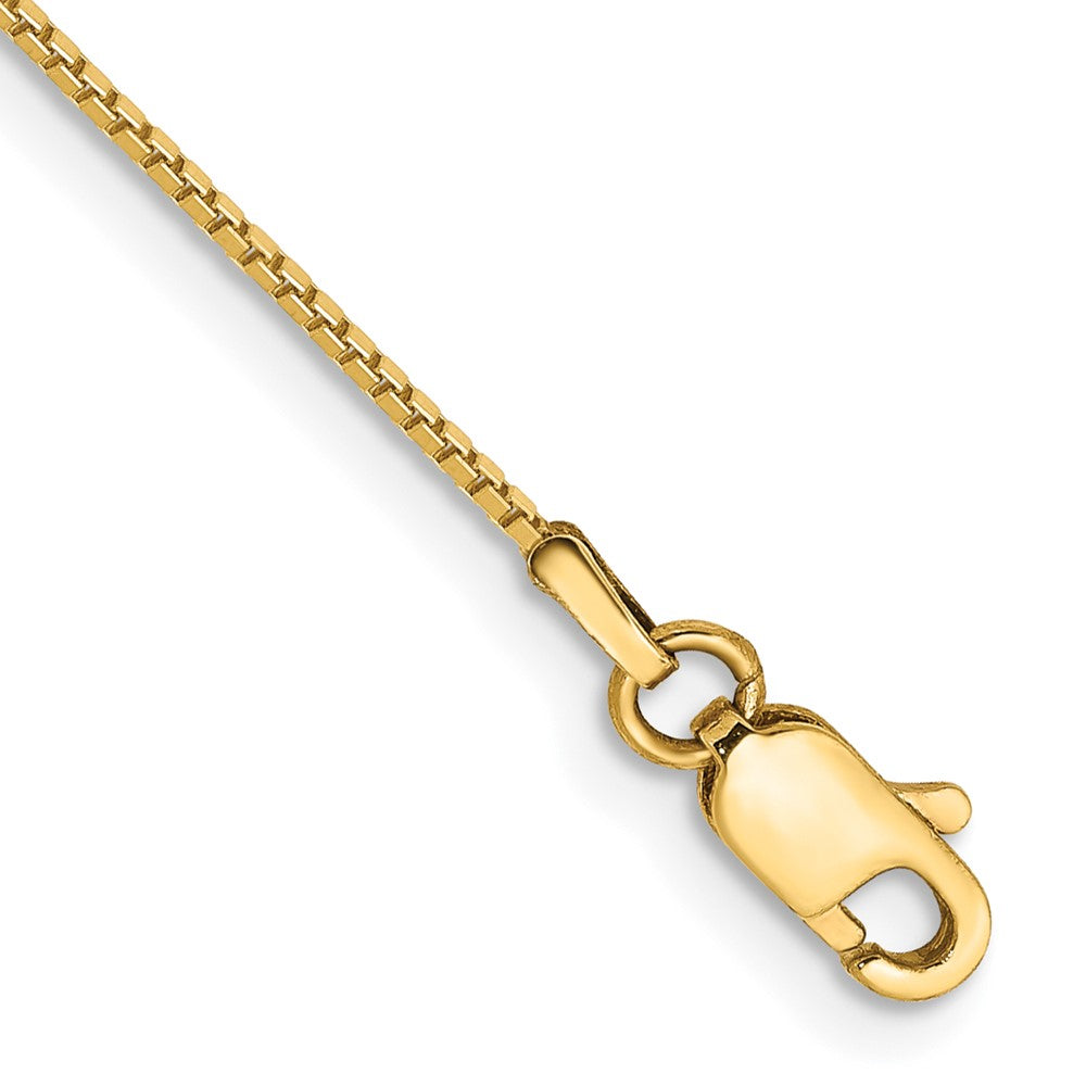 14K 7 inch .9mm Box with Lobster Clasp Bracelet 7 inches