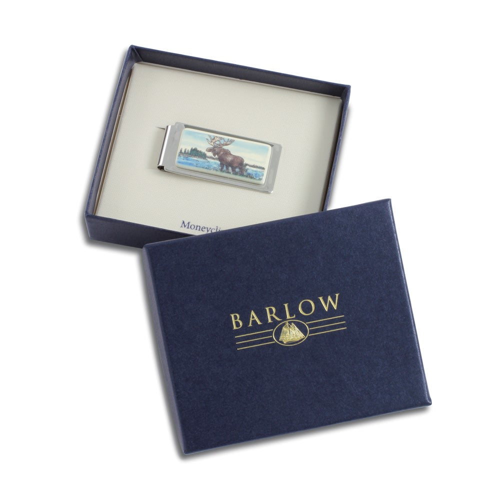Barlow Designs Color Moose Hinged Money Clip
