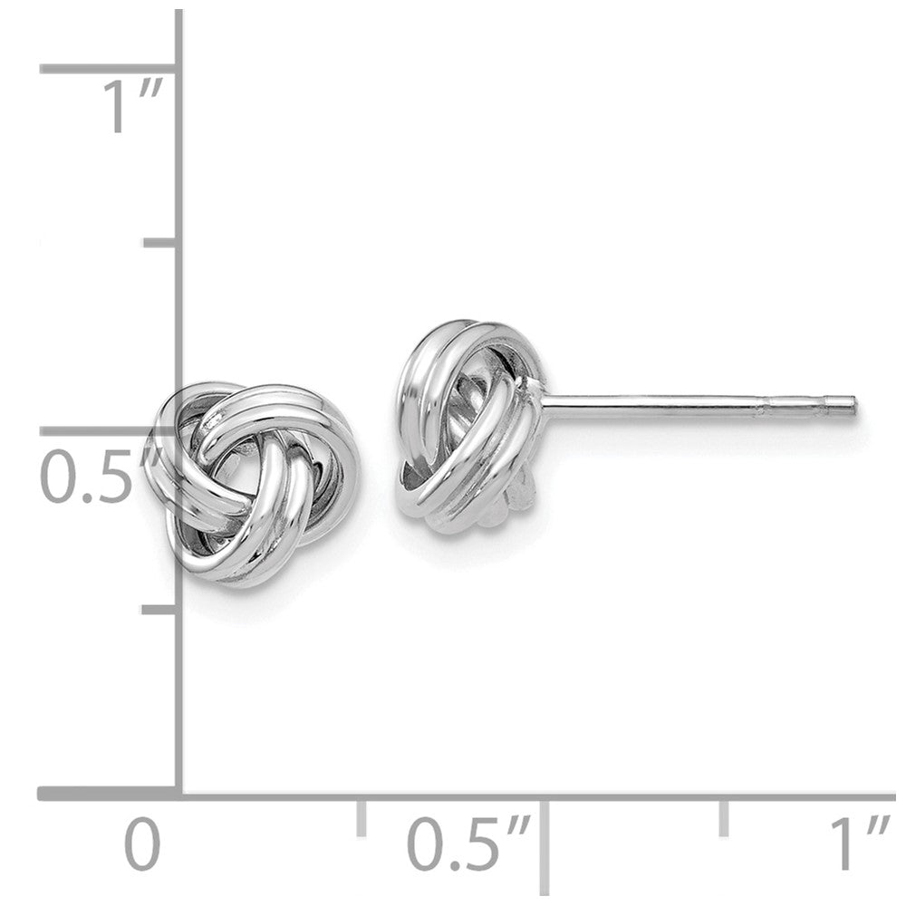 10k White Gold Love Knot Post Earrings