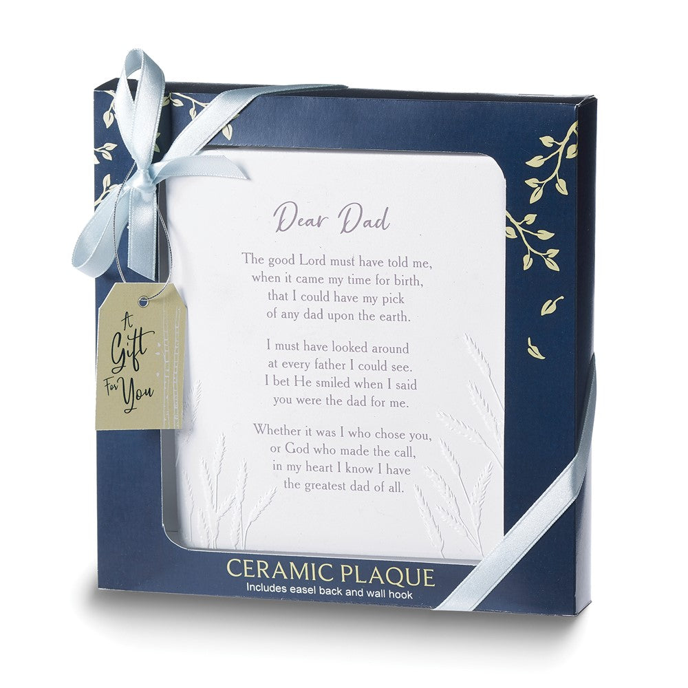 Ceramic Dear Dad Plaque