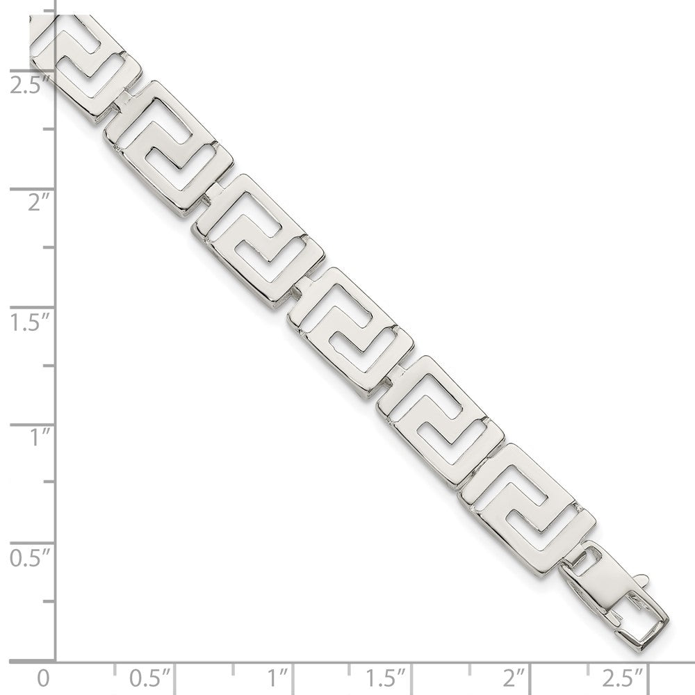 Sterling Silver Greek Key Bracelet 7.5 inches