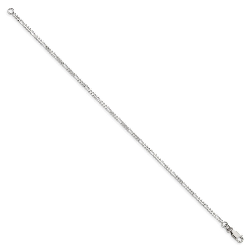 Sterling Silver 2.25mm Figaro Chain 8 inches