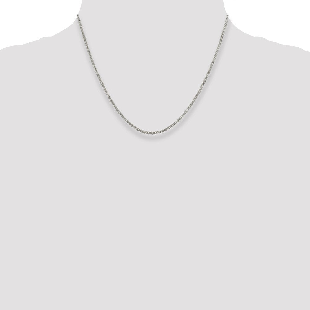 Sterling Silver 2mm Rolo Chain 18 Inches