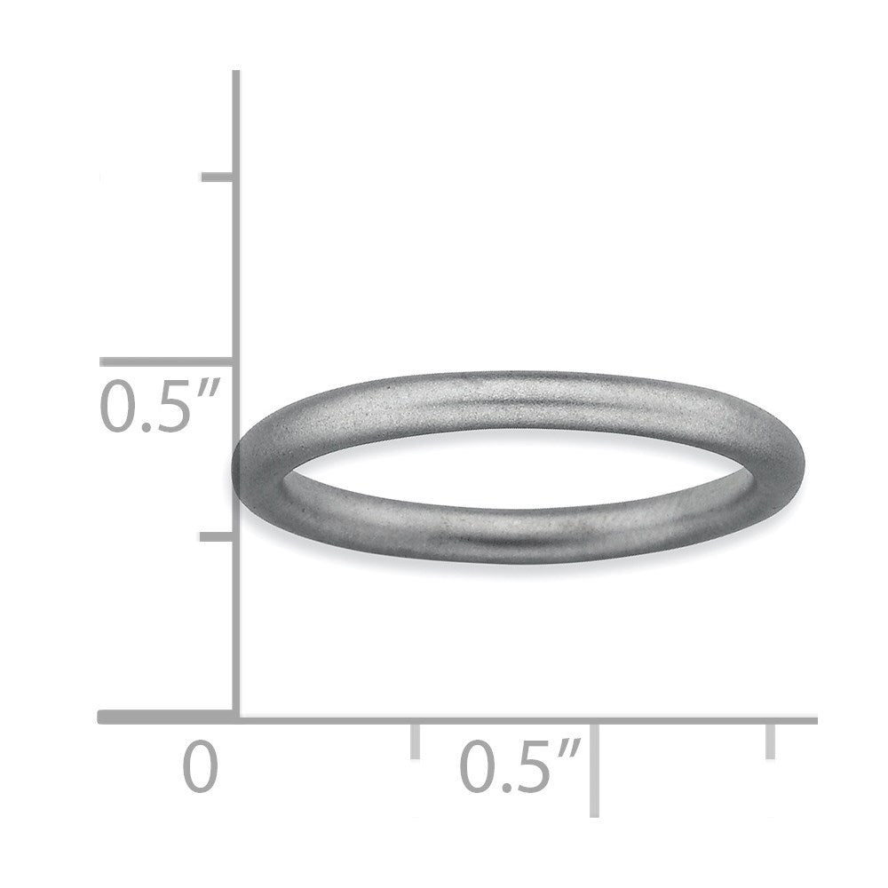 Sterling Silver Stackable Expressions Rhodium Satin Ring