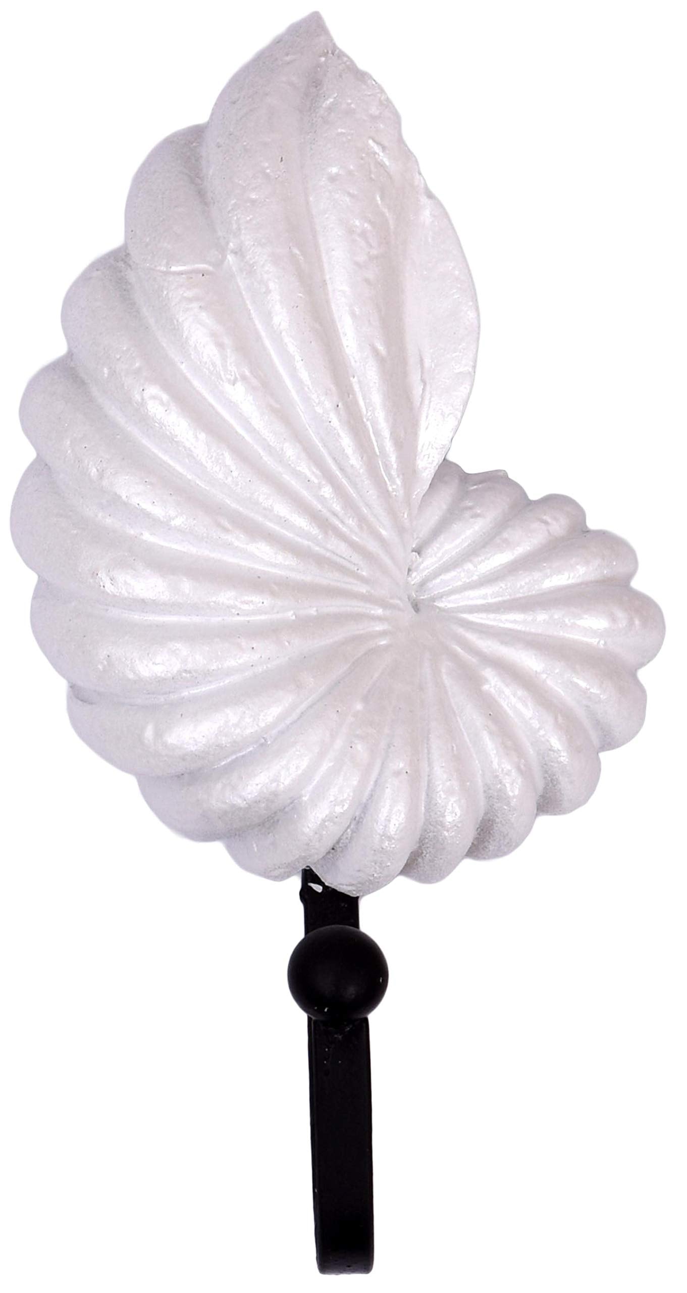 Pearly White Seashells Resin Wall Coat Hooks (Set of 3)
