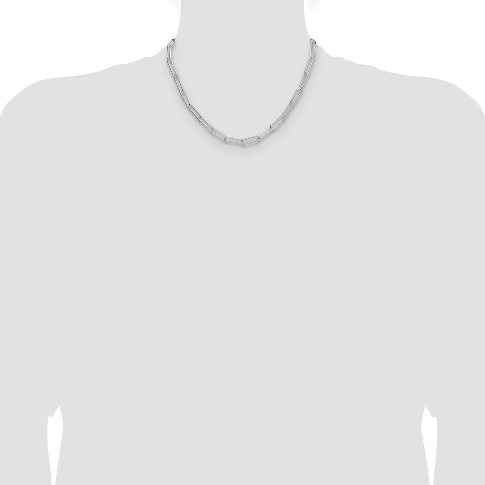 Sterling Silver Polished 5.5mm Paperclip Chain