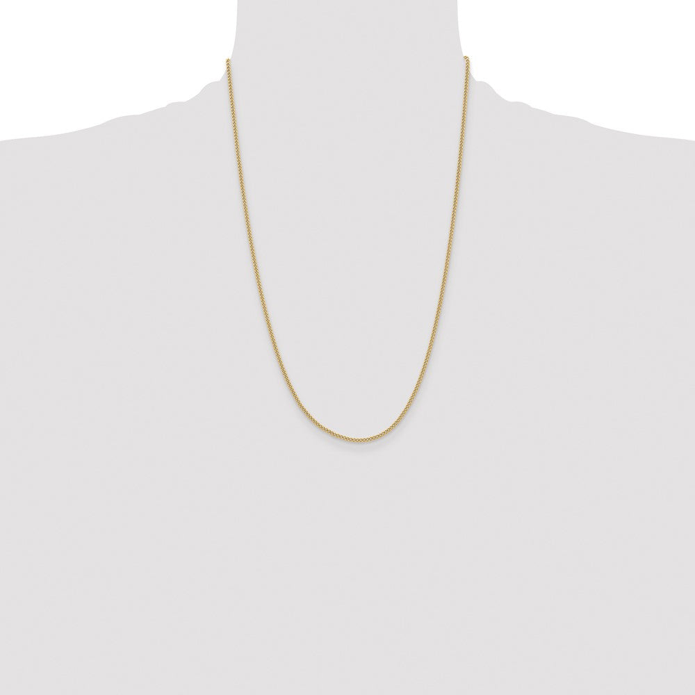 Stainless Steel Polished Yellow IP 2.25mm 24in Round Curb Chain