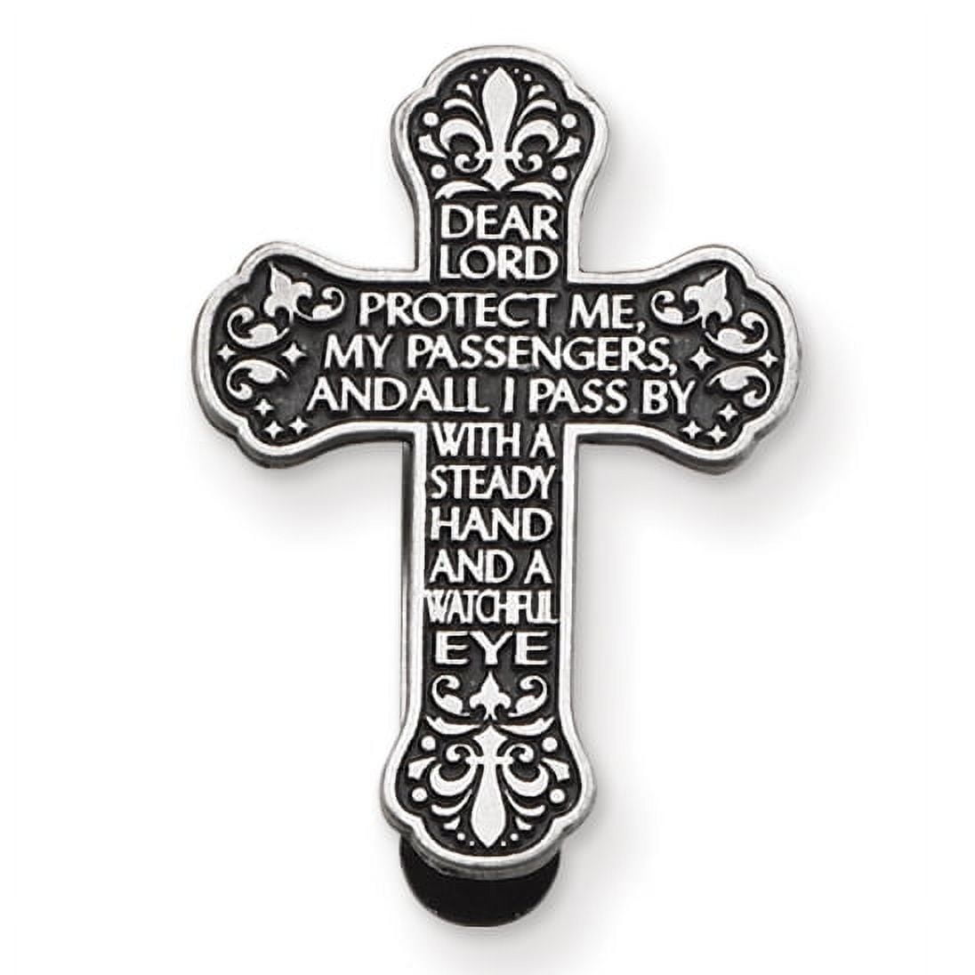 Cathedral Art KVC178 Auto Visor Clip, Traveler's Prayer Cross, 2-3/8-Inch