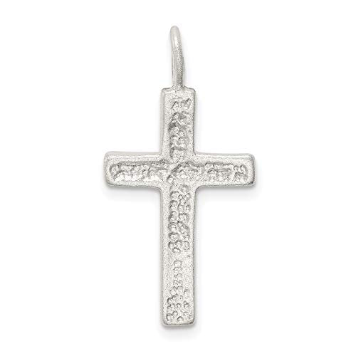 Sterling Silver Diamond-cut Cross Pendant