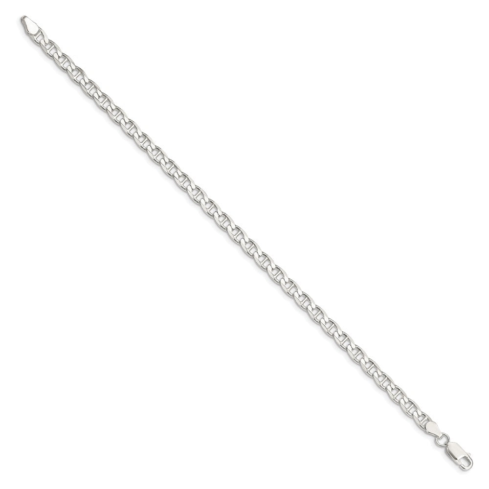 Sterling Silver 4.65mm D/C Flat Anchor Curb Chain 8 inches