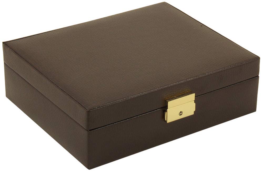 Bey-Berk 4-Watch Case Valet | Brown Leather | BB533BRW