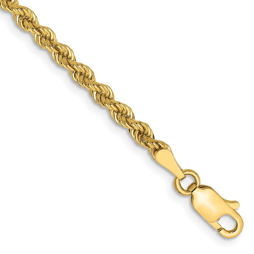 14K 8 inch 2.75mm Regular Rope with Lobster Clasp Chain 8 inches