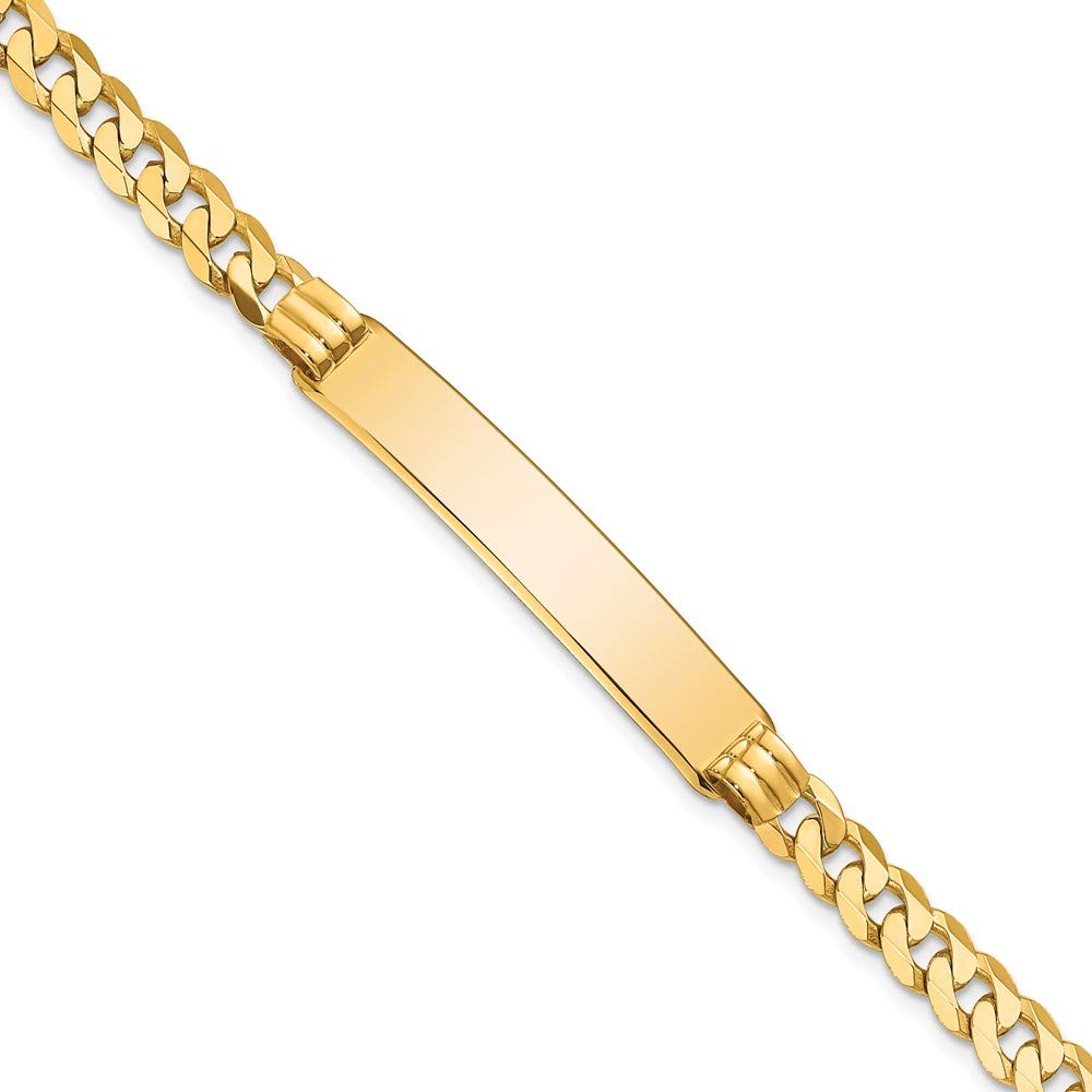 10k Flat Curb Link ID Bracelet