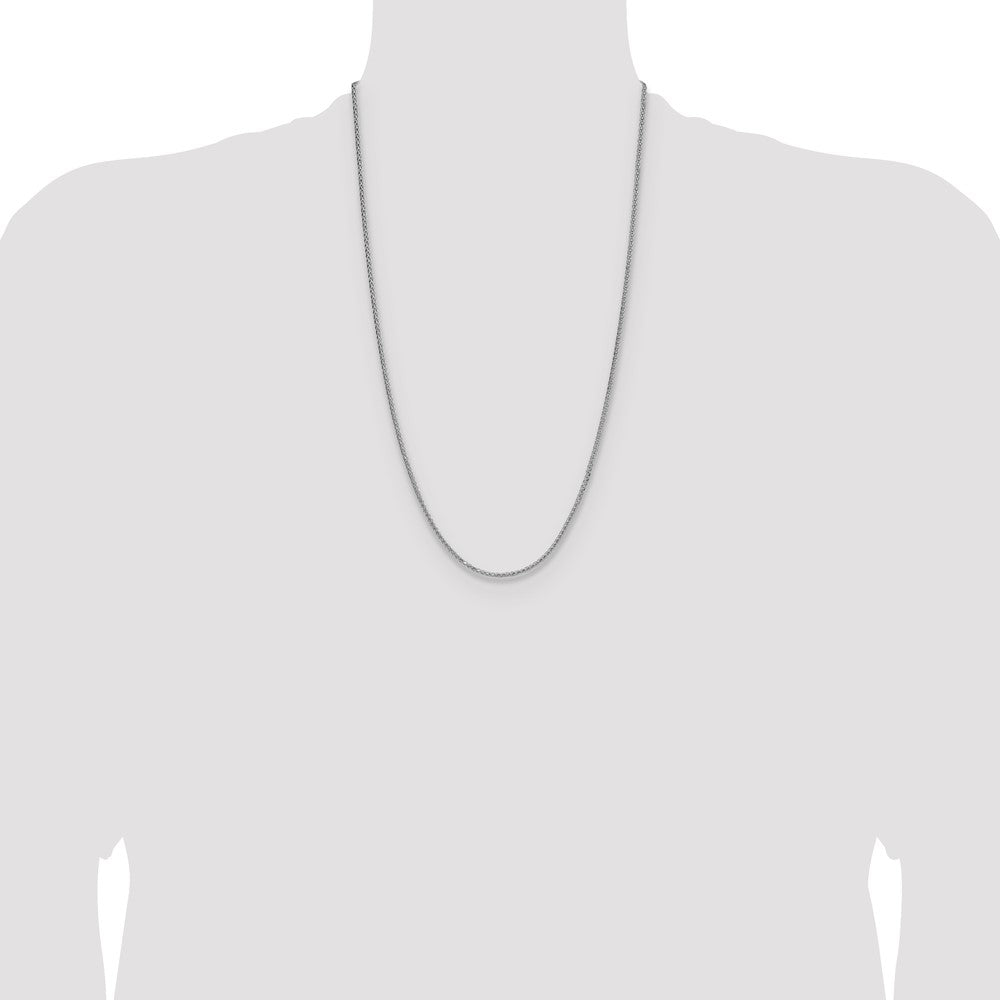 Sterling Silver 2.0mm 8 Sided D/C Double Spiga Chain