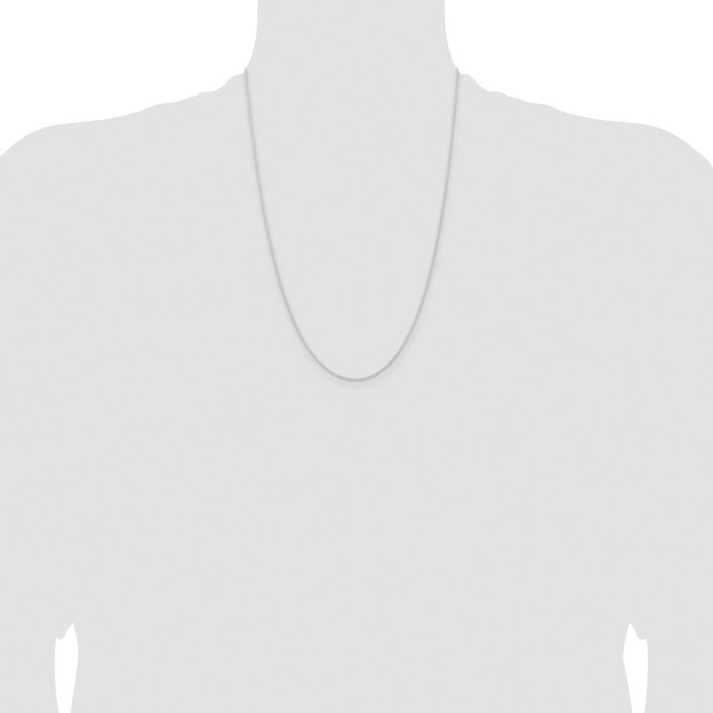 Sterling Silver Rhodium-plated 1mm Round Spiga Chain
