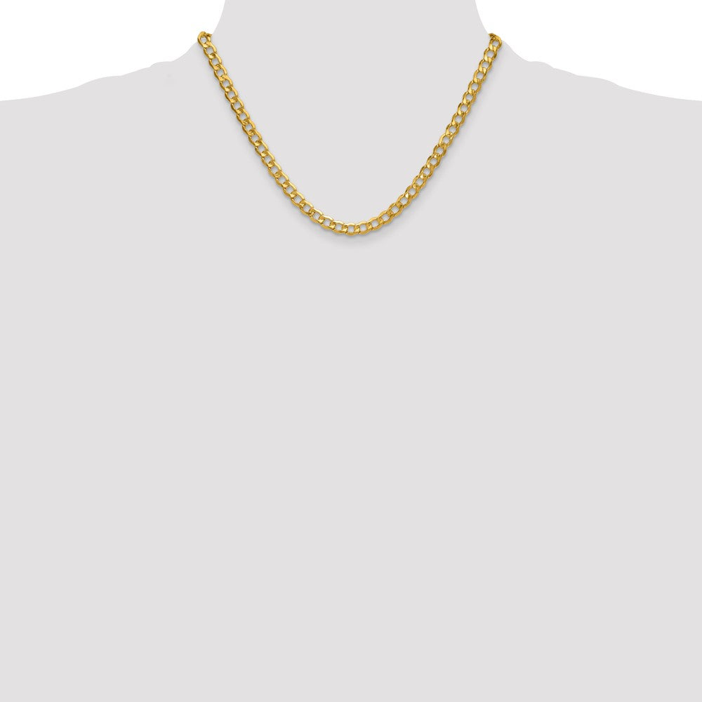 10K 6.5mm Semi-Solid Curb Chain