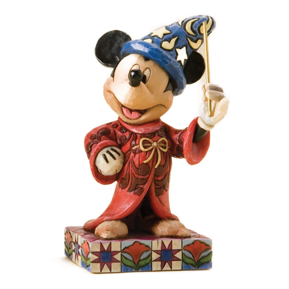 Disney Traditions by Jim Shore 4010023 Sorcerer Mickey Mouse Personality Pose Figurine 4-1/4-Inch