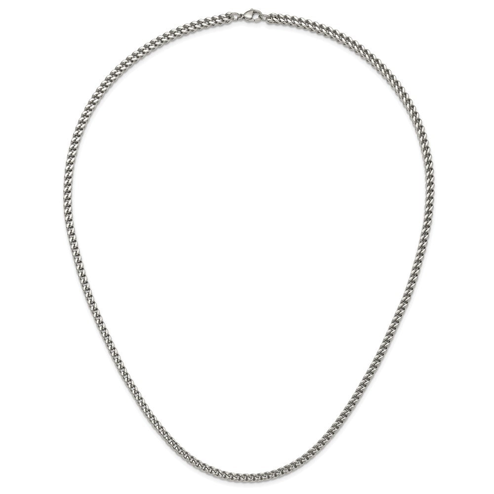 Stainless Steel Polished 24in Franco Chain