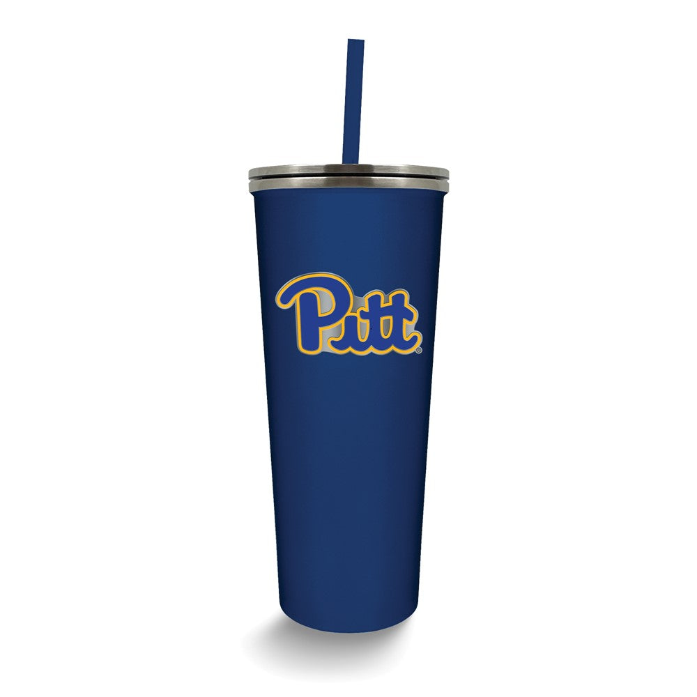 University of Pittsburgh Stainless Steel 24 ounce Skinny Tumbler with Straw